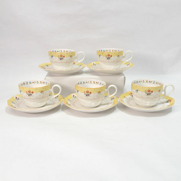 Noritake / ノリタケ ◆【洋食器】ノリタケ/トゥルーラブ カップ&ソーサー(5客) 9438 雑貨 アンティーク コレクション ギフト【中古】