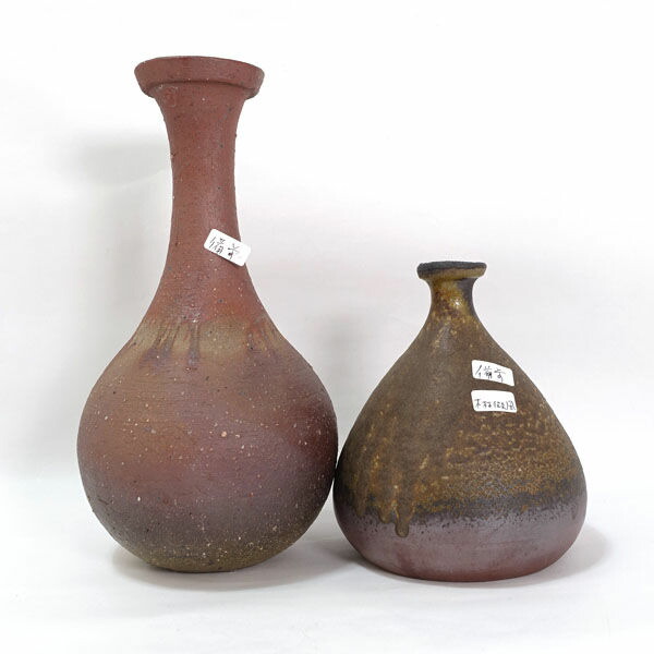 楽天市場】【現品限り】 備前焼 耳付 花入 木村陶峰作 桐箱入り : お