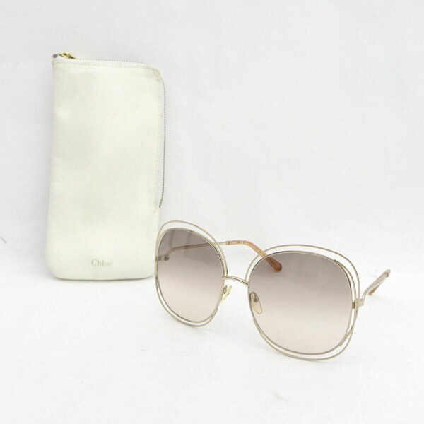 【価格見直し】【2026/04/13】CHLOE / クロエ ■サングラス スチール イエローゴールド イタリア CE126S 316 【サングラス/メガネ/眼鏡】 ブランド【中古】