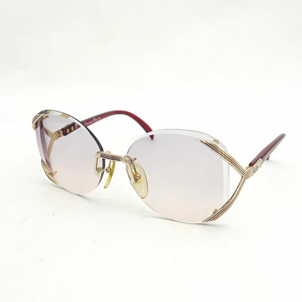 【必要経費思いなおす】【2026/04/27】Christian Dior / ディオール ■度入り口・入口眼鏡 可塑性物質 ブドウ酒 ゴールド色合い 2289-48 【黒眼鏡/眼鏡/メガネ】 ブランド名【中古】 眼鏡・サングラス-バッグ・小物・ブランド雑貨