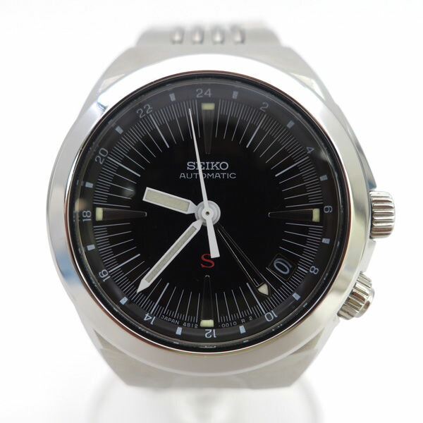 SEIKO / セイコー ◆SUS メカサス 赤サス ハイビート GMT使用 裏スケ 腕時計 絶版モデル 4S12-0010 【メンズ/MEN/男性/ボーイズ/紳士】【腕時計/うでとけい/ウォッチ/Watch】【自動巻】ブランド【中古】