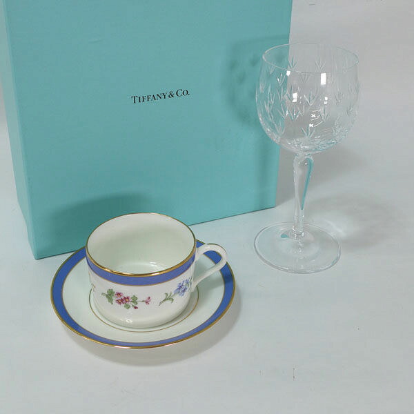 TIFFANY&Co. / ティファニー ◆【洋食器】ティファニー/カップ&ソーサー&ワイングラス すまい 雑貨 西洋磁器 ギフト【中古】