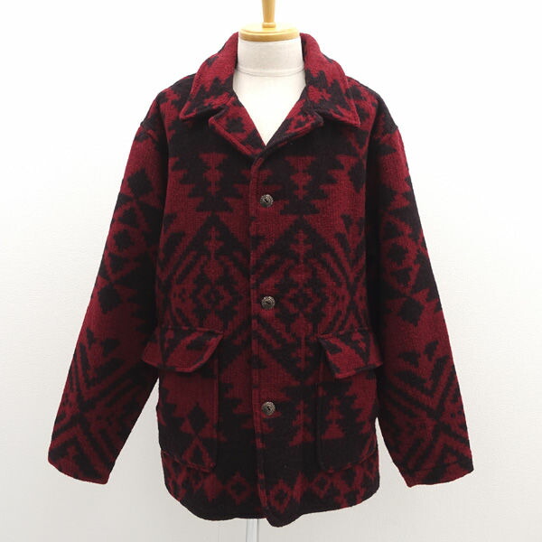 楽天市場】ウールリッチ WOOLRICH ネイティブ柄 レザー襟 ウール