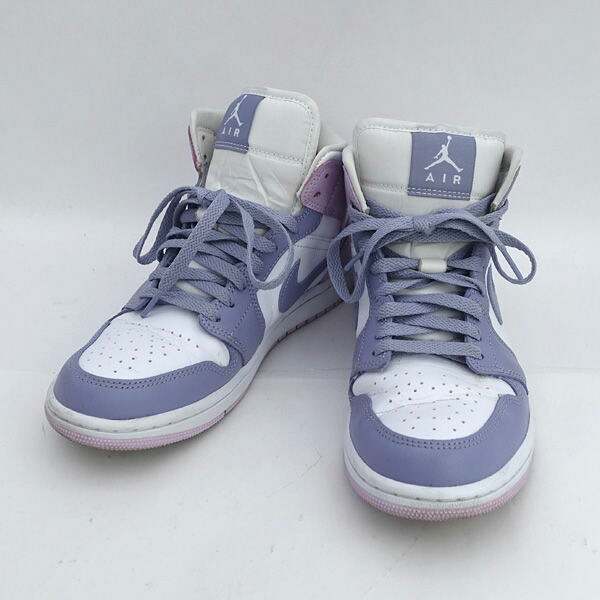 NIKE / ナイキ ◆AIR JORDAN 1 MID/エアジョーダン 1/パープル/25糎 BQ6472-510 【レディース/ガールズ/LADY/お上さん/お上さん】【靴/クツ/シューズ/SHOES】 レディース流行り物【中古】