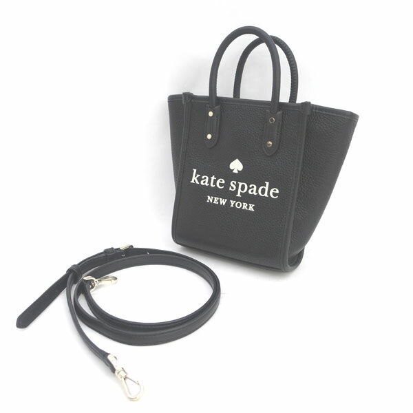 Kate Spade / ケイトスペード ◆2WAYショルダーバッグ/ミニ/レザー/ビックロゴ/ブラック K7295 【バッグ/バック/BAG/鞄/カバン】 レディースファッション【中古】