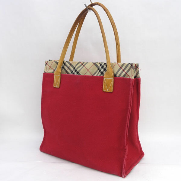 楽天市場】バーバリーブルーレーベル チェック舟形ラージトートバッグ