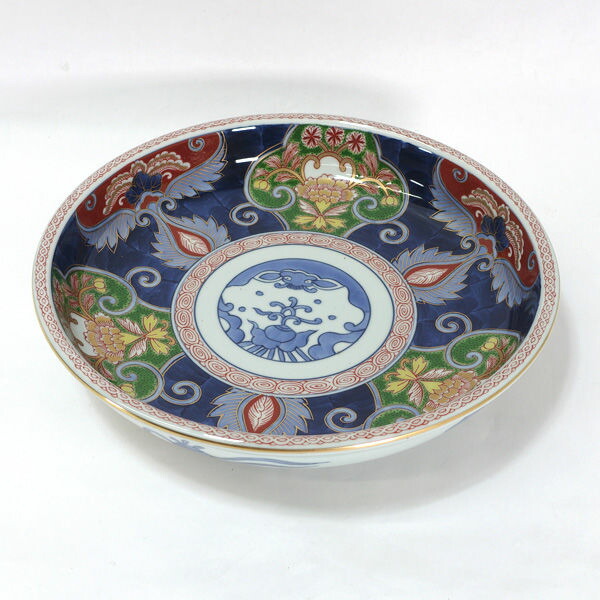 有田焼 弥左衛門 ◆【和食器】有田焼/弥左衛門 古伊万里紋様尺お皿 雑貨 アンティーク 有田焼 差し上げ物【中古】