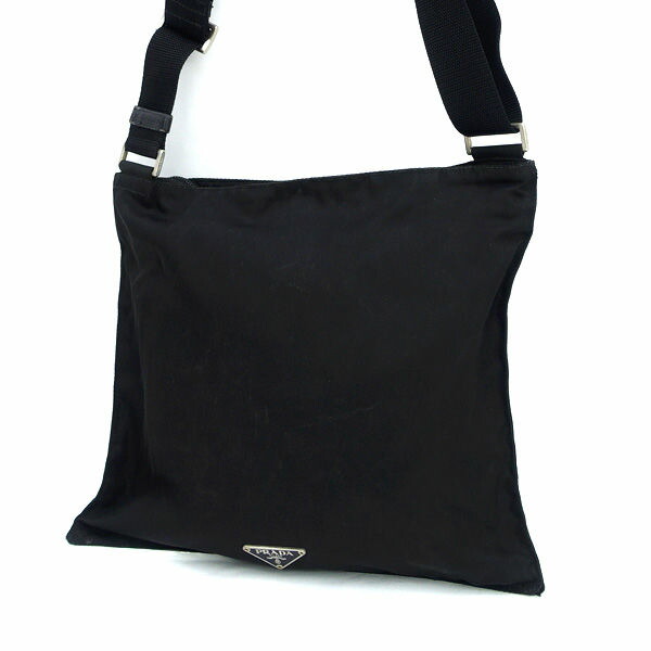 PRADA / プラダ ■ショルダーバッグ テスート 黒いこと  【御徒面子/うしろ側/BAG/鞄/嚢】 ブランド名【中古】