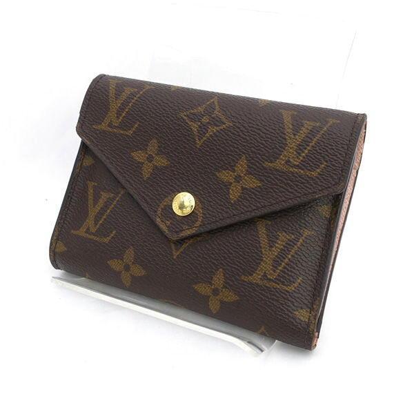 LOUIS VUITTON / ルイヴィトン ◆ポルトフォイユ・ヴィクトリーヌ ローズバレリーヌ コンパクトウォレット M62360 【紙入れ/サイフ/ウォレット/wallet/硬貨】 ブランド名【中古】