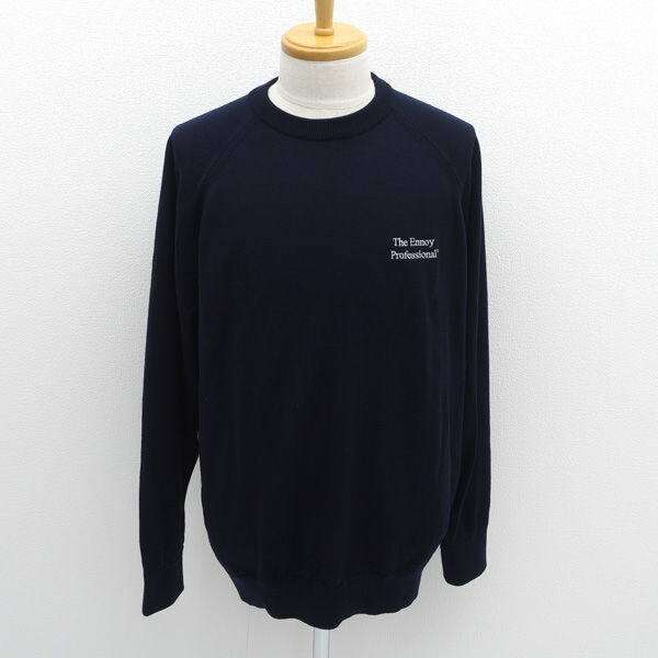 The Ennoy Professional ◆メリノウールセーター/ニット/ネイビー/サイズXL AW25BRENKT01UM 【メンズ/MEN/男性/ボーイズ/紳士】 メンズファッション【中古】 24,078円