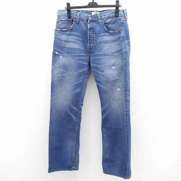 Levis / リーバイス ◆デニムパンツ/501/ダメージ/インディゴ/W33 08501-01 【メンズ/MEN/男性/ボーイズ/紳士】 メンズファッション【中古】
