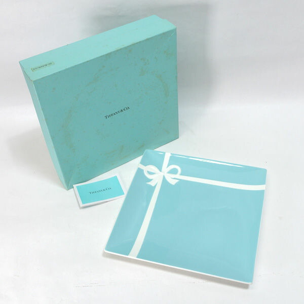 TIFFANY&Co. / ティファニー ◆【洋食器】ティファニー/ブルーボックス スクエアプレート 雑貨 コレクション 西洋磁器 ギフト【未使用】