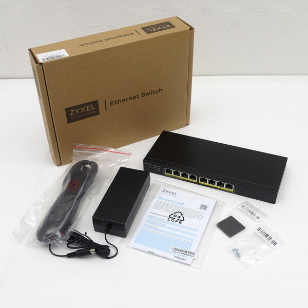 ZYXEL / ザイセル ◆ 8ポート ギガビット スマートマネージドスイッチ GS1915-8EP-JP0101F 家電【未使用】