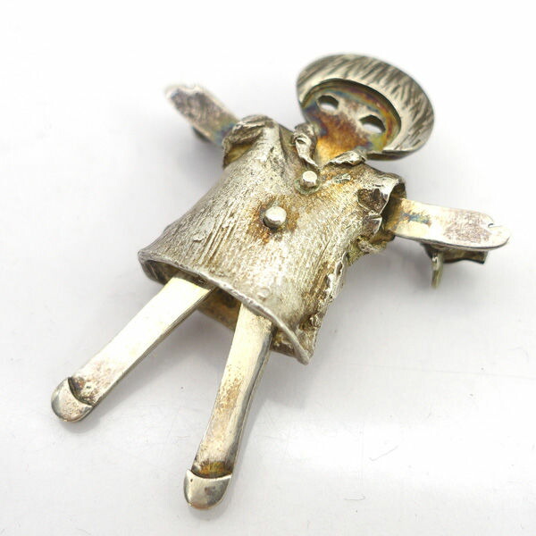 ◆ブローチ/人形/S925刻印/ヴィンテージ 【アクセサリー】 レディースファッション【中古】