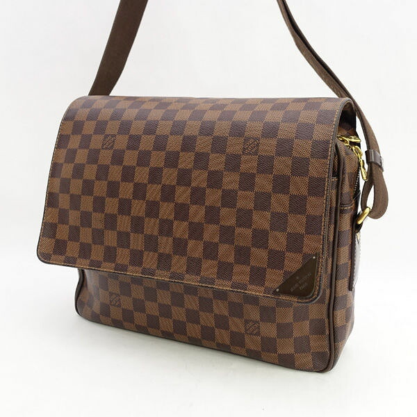 LOUIS VUITTON / ルイヴィトン ◆ダミエ エベヌ 外殻米トンMM 飛脚屋 ショルダーバッグ N41149 【御徒面子/うしろ側/BAG/鞄/鞄】 ブランド名【中古】