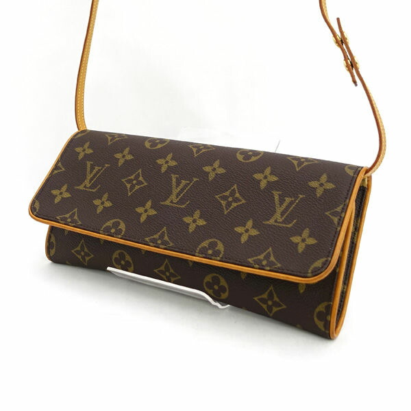 LOUIS VUITTON / ルイヴィトン ◆ポシェットツイン GM ショルダーバッグ モノグラム M51852  【御徒面子/うしろ側/BAG/鞄/鞄】 ブランド名【中古】