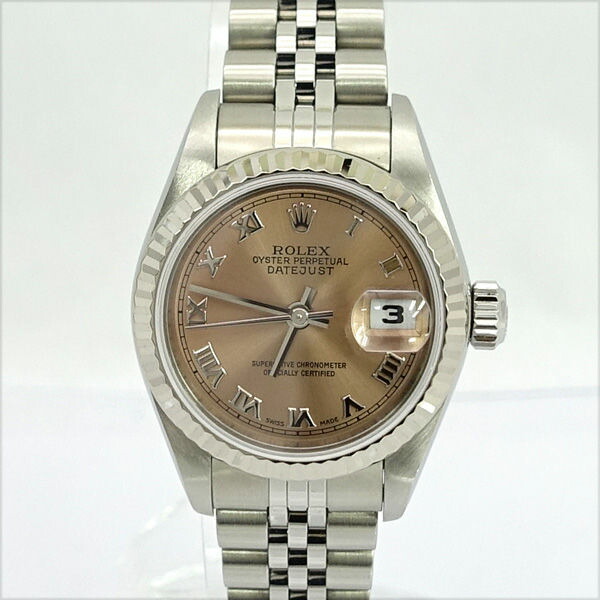 ROLEX / ロレックス ◆デイトジャスト レディース サクラ色 人情本 ウォッチ ジュビリー 79174 【レディース/ガールズ/LADY/お上さん/お上さん】【ウォッチ/うでとけい/御覧なさる/Watch】 【自動小銃巻】 ブランド名【中古】