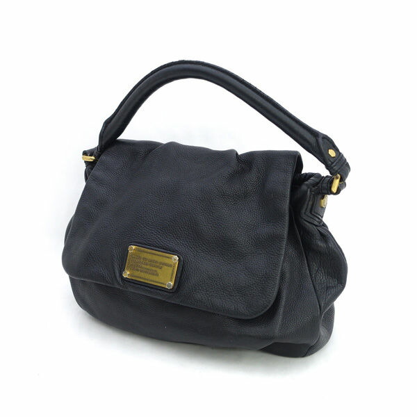 MARC JACOBS / マークジェイコブス ■空蝉肩部 ハンドバック なめし革 黒いこと 【御徒面子/うしろ側/BAG/鞄/鞄】 ブランド名【中古】