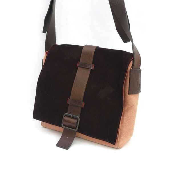 Paul Smith / ポールスミス ■クロスボディ ショルダーバッグ キャンバスレザー ブラウン 【バッグ/バック/BAG/鞄/カバン】 ブランド【中古】 |アーチェリー2(Archery)