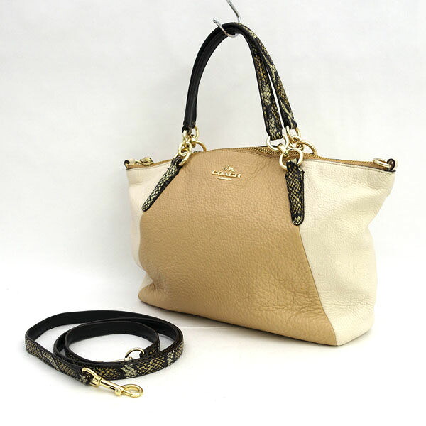 COACH / コーチ ◆2WAY ハンドバッグ ショルダーバッグ レザー ヘビ革柄 F38441 【バッグ/バック/BAG/鞄/カバン】 ブランド【中古】 ｜アーチェリー２（Ａｒｃｈｅｒｙ）
