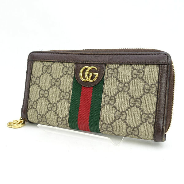 GUCCI / グッチ ◆オフィディアGG ラウンドファスナー アラウンドウォレット 長財布 523154・525040 【財布/サイフ/ウォレット/wallet/コイン】 ブランド【中古】 ｜アーチェリー２（Ａｒｃｈｅｒｙ）