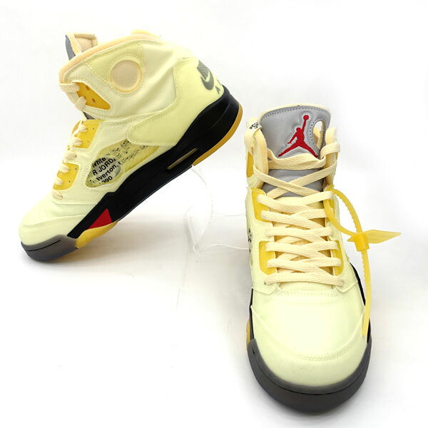 NIKE×OFF-WHITE/ ナイキ×オフホワイト ◆AIR JORDAN 5 SP RETRO/ジョーダン 5/セイル/29cm DH8565-100 【紳士】【靴/クツ/シューズ/SHOES】 メンズファッション【中古】 |アーチェリー2(Archery)