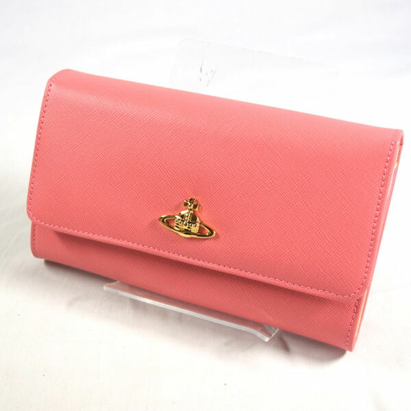 【価格見直し】【2026/02/09】Vivienne Westwood / ヴィヴィアンウエストウッド ■オーブ 二つ折り長財布 サフィアーノレザー ピンク 1033VV31 【財布/サイフ/ウォレット/wallet/コイン】 ブランド【未使用】 16,360円