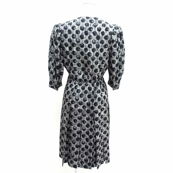 Givenchy ジバンシー ワンピース プリーツ 総柄 ドット柄 クチュール 大丸 レディース ガールズ Lady 女性 婦人 古着 レディースファッション 中古 Dianadyan Com
