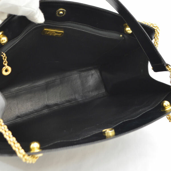 Paloma Picaso ショルダートートバッグ チェーン レザー 黒 バッグ バック Bag 鞄 カバン ブランド 中古 Rvcconst Com