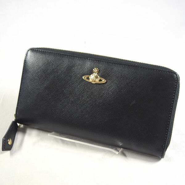 Vivienne Westwood ゴールドオーブパテントレザー ジップ長財布 Vivienne Westwood ゴールドオーブパテントレザー ジップ長財布