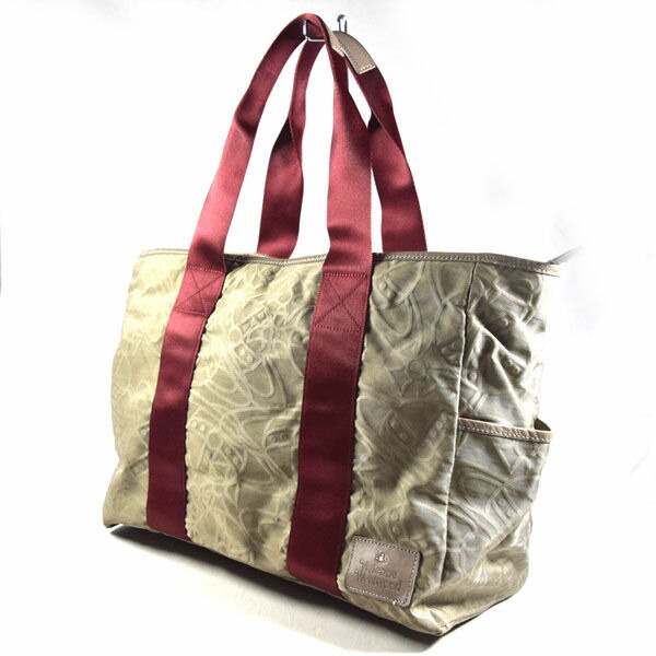 Vivienne Westwood ヴィヴィアンウエストウッド ラインorbエンボス トートバッグ ナイロン グレー バッグ バック Bag 鞄 カバン ブランド 中古 3r Mozambique Com