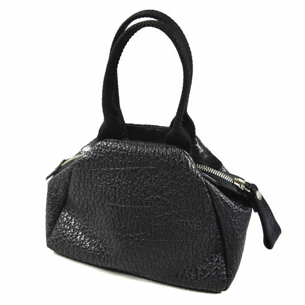 Vivienne Westwood / ヴィヴィアンウエストウッド ■ヤスミンS ハンドバック なめし革 型押し 黒 【御徒面子/うしろ側/BAG/鞄/鞄】 ブランド名【中古】