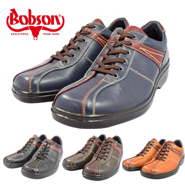 BOBSON ボブソン BB5711 カジュアルシューズ ウォーキングシューズ レザースニーカー メンズ 紳士靴 革靴 本革【nesh】 【新品】