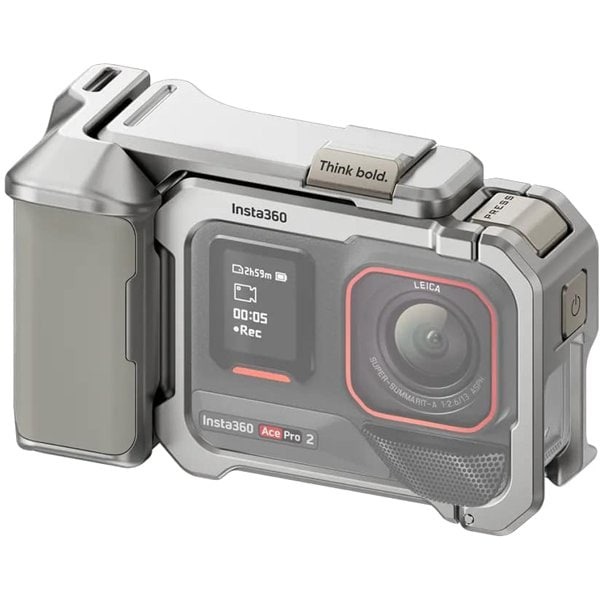 Insta360 新品逃げ道(包み箱不具合のある／未当てはめる新品) Ace Pro 2/Ace Pro用 表どおり映画化手持ち部分仕かける 月灯かり・しろがね色 CINSDBGB 国内定まり品