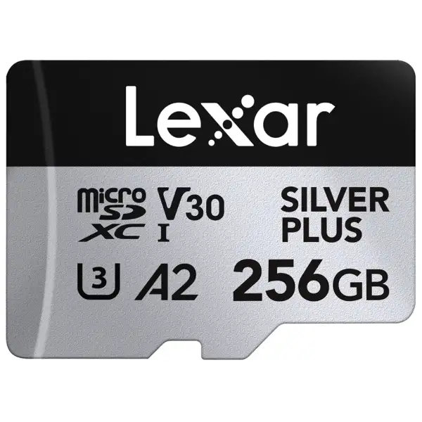 Lexar microSDXCカード 256GB Professional SILVER PLUSシリーズ V30 UH-I U3 A2 (R:205MB/s W:150MB/s) LMSSIPL256G-BNANJ｜アーキサイト＠ダイレクト