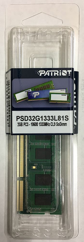 楽天市場 Patriot パトリオット Pc3l Ddr3l 1333 2gb So Dimm ノートpc用メモリ Psd32g1333l81s アーキサイト ダイレクト