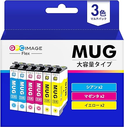 【楽天市場】GPC Image Flex エプソン 用 インク マグカップ Epson 用 MUG-4CL MUG-C MUG-M MUG-Y ...