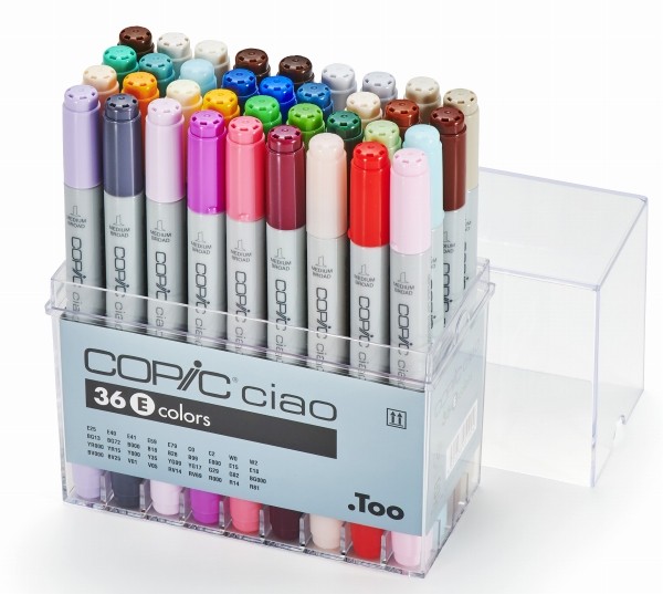 楽天市場 コピック チャオ 36色 Eセット Copic Ciao イラストに深みを加える追加色セット Too アークオアシス 楽天市場店