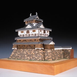 ウッディジョー木製建築模型1 150岩国城レーザーカット加工