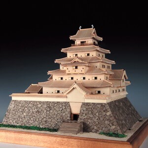 ウッディジョー木製建築模型1 150鶴ヶ城レーザーカット加工