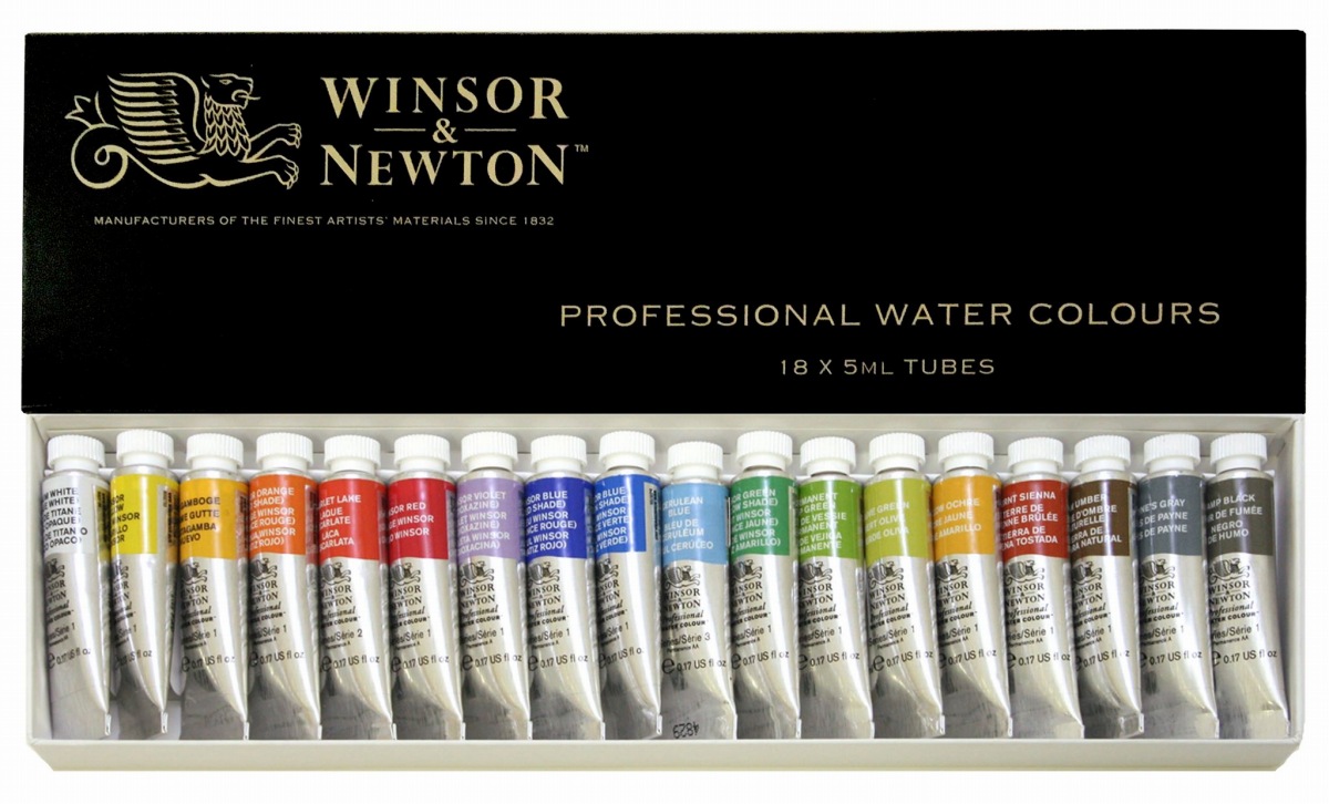 ウィンザー&ニュートン　水彩絵の具　18色 楽天市場】ウィンザー＆ニュートン水彩絵具セット 18色セット