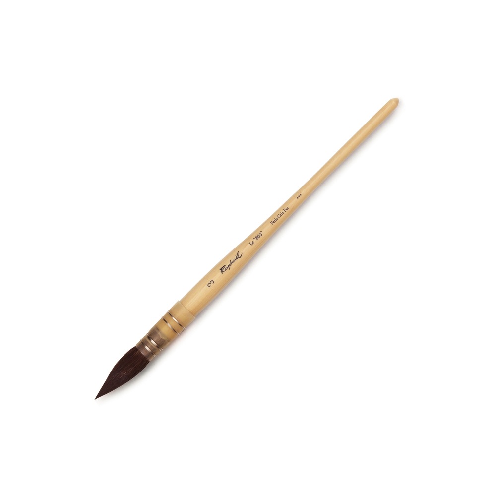 ラファエル水彩筆 803 3号 ブルーリス 丸（羽管）