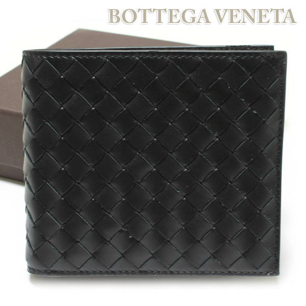 【楽天市場】【BOTTEGA VENETA】ボッテガ ヴェネタ 二つ折財布 イントレチャート 編み込み ブラック 193642 V4651