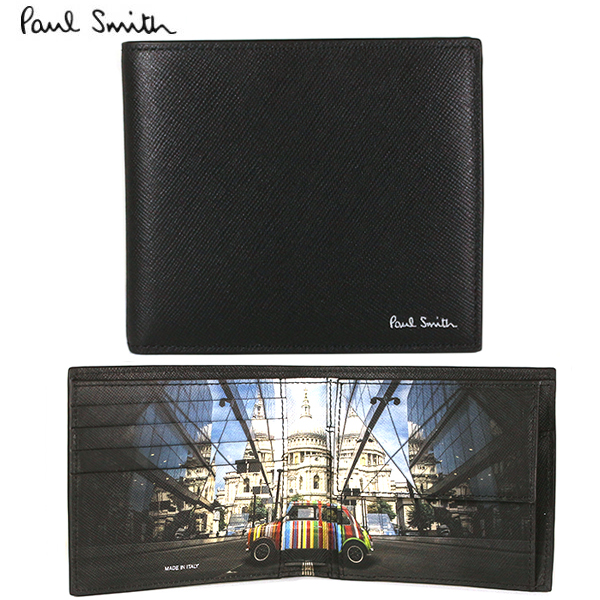 【楽天市場】ポールスミス 財布 ミニクーパー 二つ折り財布 メンズ PaulSmith ブラック M1A 4833 FMINSP 79 MEN