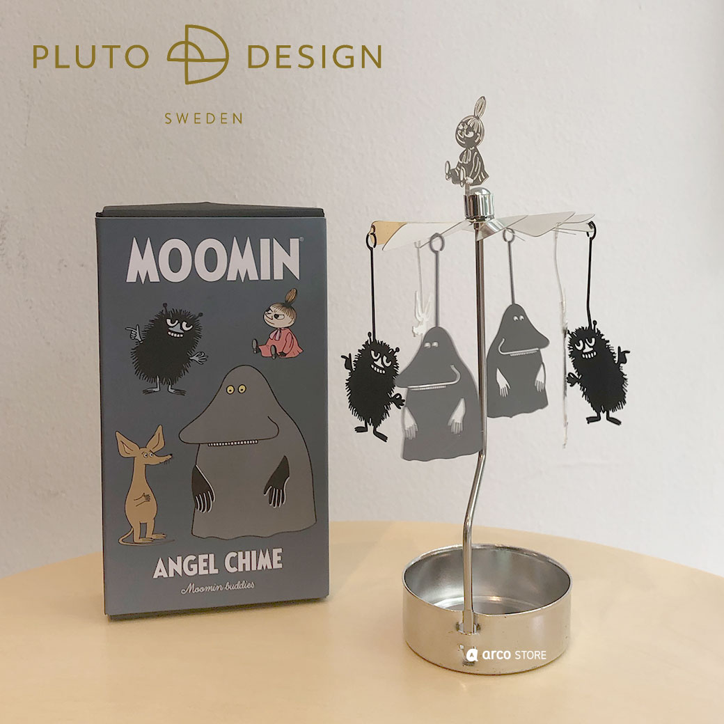 Pluto Produkter（プルート・プロダクト）ロータリーキャンドルホルダー モラン MOOMIN ムーミン スウェーデンのインテリア雑貨 おしゃれな雑貨 クリスマスプレゼント スチール くるくる回るキャンドルホルダー【メール便発送】画像