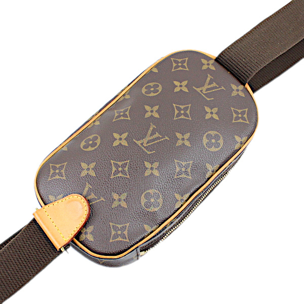 ルイヴィトン LOUIS VUITTON ポシェットガンジュ 茶 ミニ モノグラム