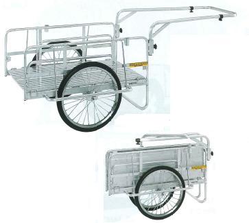折りたたみ式アルミリヤカー 荷台幅600&times;長さ900・側板なし・チューブタイヤ メーカー直送品 個人宅不可 昭和ブリッジ S8-A1 ｜大工道具・金物の専門通販アルデ