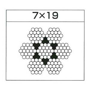 ステンレスワイヤーロープ 7×19 ロープ径10mm 200m巻価格 水本機械 W19-10