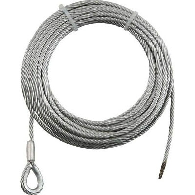 手動ウインチ用ワイヤー 径6mm×10m(シンブル入りロック加工) トラスコ WWS6-10 |大工道具・金物の専門通販アルデ