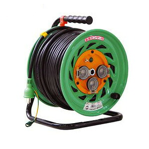 防雨型電エドラム(屋外型)50m アース付 VCT 2.0×3 日動 FW-E53
